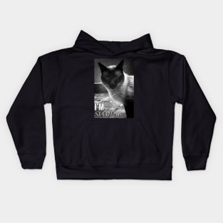 Alpha Male Siamese Cat Portrait Kids Hoodie